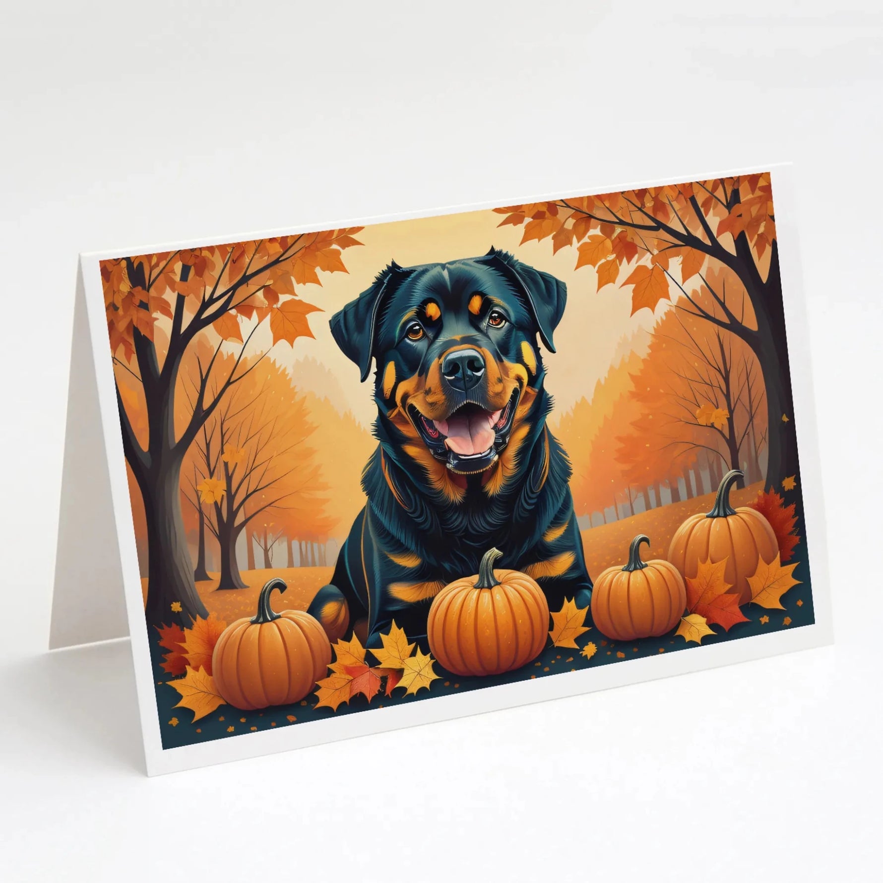 Autumn Leaves Greeting Cards - Size: 5X7 | Pack Of: 8 | Collection name: Autumn leaves-AMAZON FACTORY