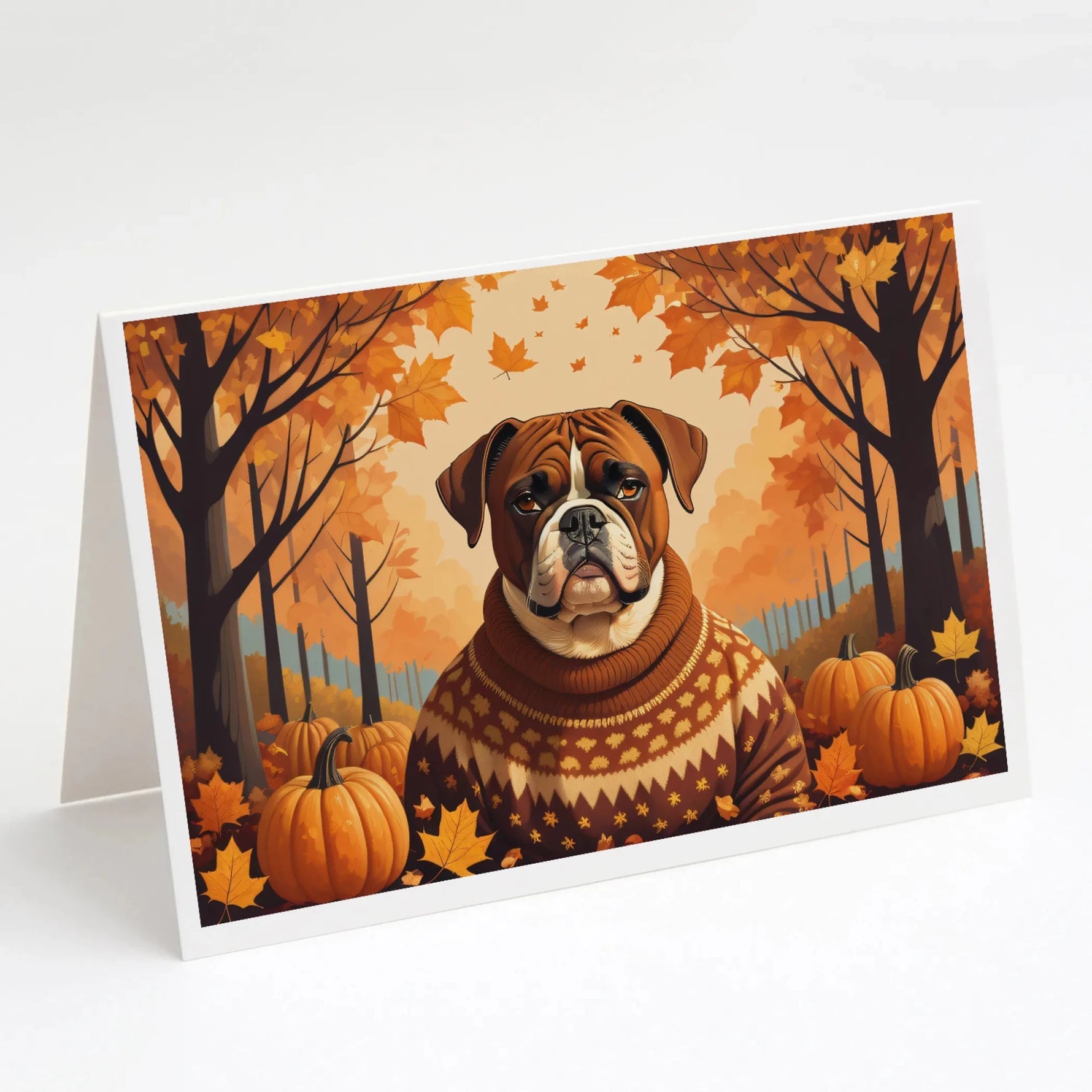 Autumn Leaves Greeting Cards - Size: 5X7 | Pack Of: 8 | Collection name: Autumn leaves-AMAZON FACTORY