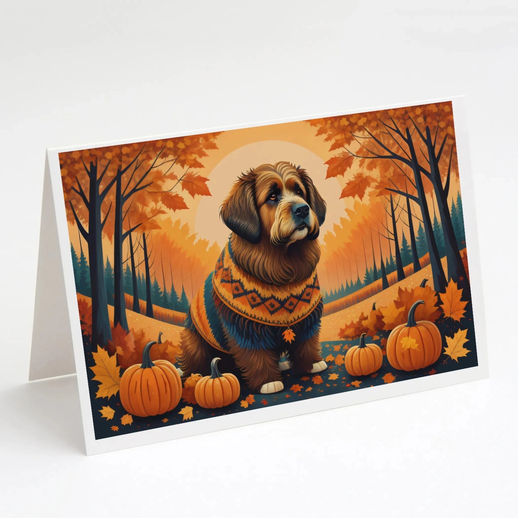 Autumn Leaves Greeting Cards - Size: 5X7 | Pack Of: 8 | Collection name: Autumn leaves-AMAZON FACTORY