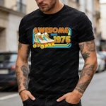 AWESOME SINCE 1976 Men Cotton TShirt Tops Made in 1976 All Original Parts Birthday 1976 Limited Edition T-Shirt Male Collar Tee-AMAZON FACTORY