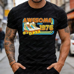 AWESOME SINCE 1976 Men Cotton TShirt Tops Made in 1976 All Original Parts Birthday 1976 Limited Edition T-Shirt Male Collar Tee-AMAZON FACTORY