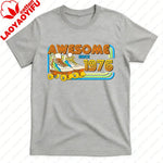 AWESOME SINCE 1976 Men Cotton TShirt Tops Made in 1976 All Original Parts Birthday 1976 Limited Edition T-Shirt Male Collar Tee-AMAZON FACTORY