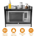 Bakers Rack Carbon Steel Kitchen Storage Cabinets Microwave Stand-AMAZON FACTORY