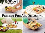 Bamboo Cheese Board Set-AMAZON FACTORY