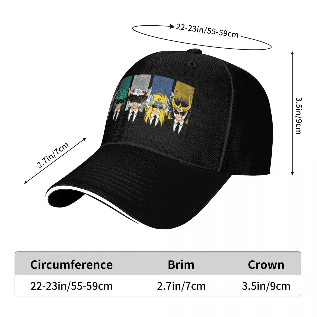 Baseball Caps Saint Seiya Anime (2) Customized Men Women Sport Summer Caps-AMAZON FACTORY