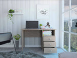 Bianco Writing Computer Desk, Three Drawers, One Shelf-AMAZON FACTORY