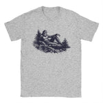 Bigfoot-s Deep Thoughts My Eyes are Up Here Men's T Shirts Funny Tees Short Sleeve Crewneck T-Shirt Cotton Printing Clothing-AMAZON FACTORY