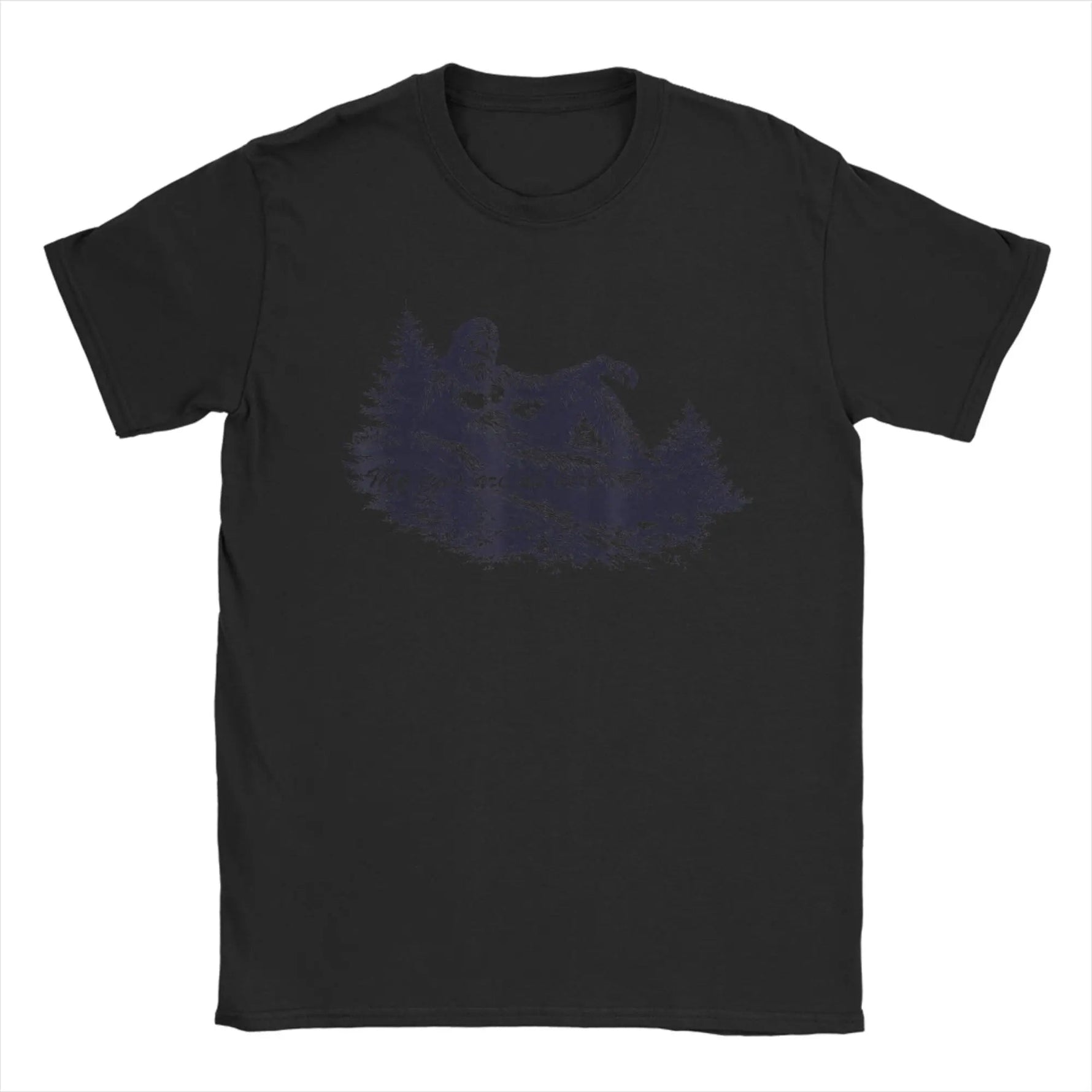 Bigfoot-s Deep Thoughts My Eyes are Up Here Men's T Shirts Funny Tees Short Sleeve Crewneck T-Shirt Cotton Printing Clothing-AMAZON FACTORY