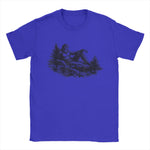 Bigfoot-s Deep Thoughts My Eyes are Up Here Men's T Shirts Funny Tees Short Sleeve Crewneck T-Shirt Cotton Printing Clothing-AMAZON FACTORY