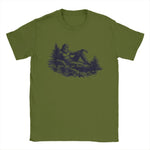 Bigfoot-s Deep Thoughts My Eyes are Up Here Men's T Shirts Funny Tees Short Sleeve Crewneck T-Shirt Cotton Printing Clothing-AMAZON FACTORY