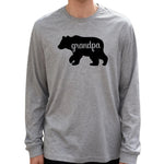 Black Bear Men's Long Sleeve T-Shirt 180g 100% Cotton Printed Crew Neck Casual Daily Wear Soft and Breathable-AMAZON FACTORY