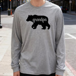 Black Bear Men's Long Sleeve T-Shirt 180g 100% Cotton Printed Crew Neck Casual Daily Wear Soft and Breathable-AMAZON FACTORY