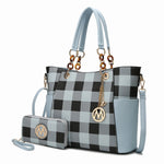 Bonita Checker Tote Bag & Wallet - AMAZON FACTORY