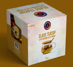 Borosilicate Glass Teacup w/ bamboo lid & spoon 11oz-AMAZON FACTORY
