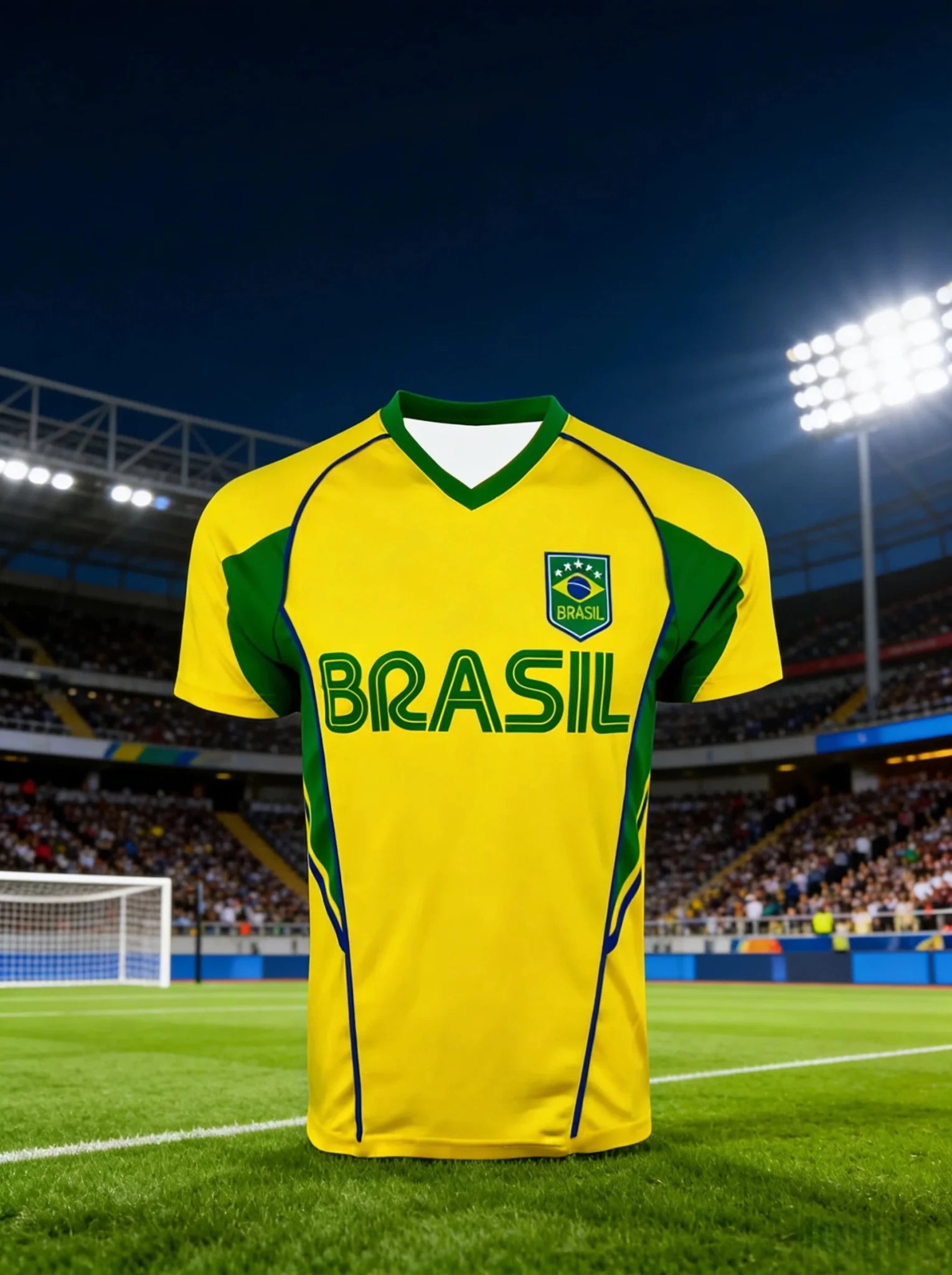 Brazil National Soccer Team Sport Jersey Top Loose Fast Drying Breathable Short Sleeved Summer New Men's Outdoor Fitness T-shirt-AMAZON FACTORY