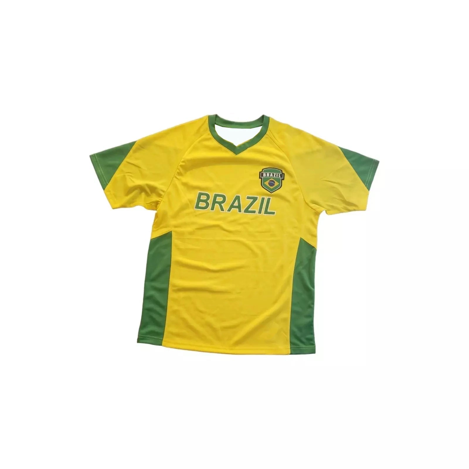 Brazil National Soccer Team Sports Jersey Top Loose Fast Drying FamilyMatching Short Sleeved Summer Outdoor Fitness T-shirt-AMAZON FACTORY