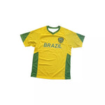 Brazil National Soccer Team Sports Jersey Top Loose Fast Drying FamilyMatching Short Sleeved Summer Outdoor Fitness T-shirt-AMAZON FACTORY