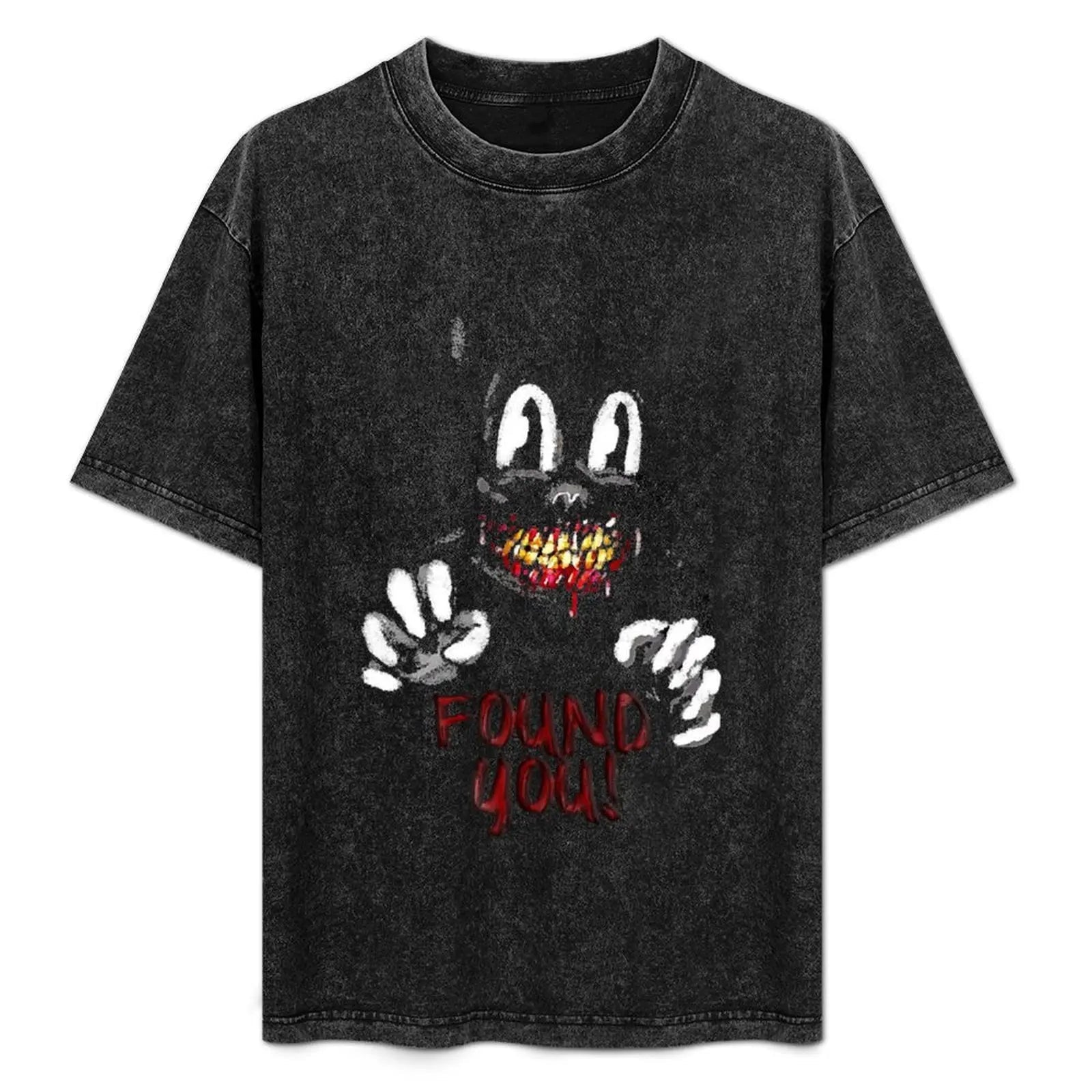 Cartoon cat Horror Creepy Cat Found You Halloween 2021, Happy Halloween, Halloween Gift T-Shirt Plus Size Solid Color T-Shirt-AMAZON FACTORY