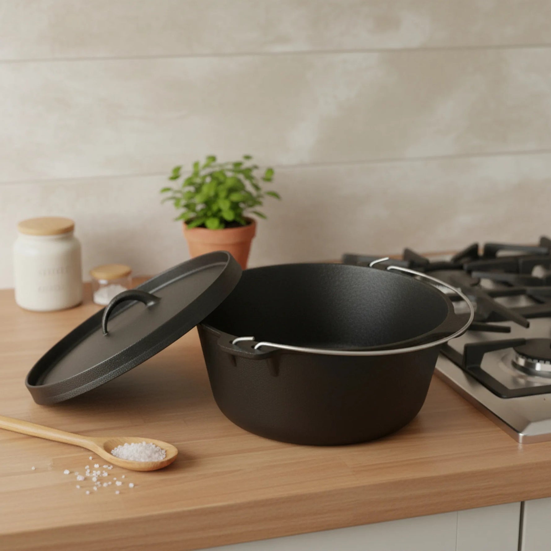 Cast Iron Dutch Oven Stock Pot - AMAZON FACTORY