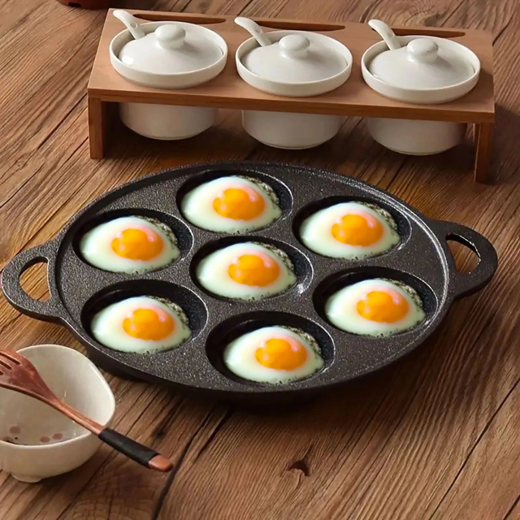 Cast Iron Takoyaki Fry Pan Octopus Balls Maker Hole Cavities Grill Mold-AMAZON FACTORY
