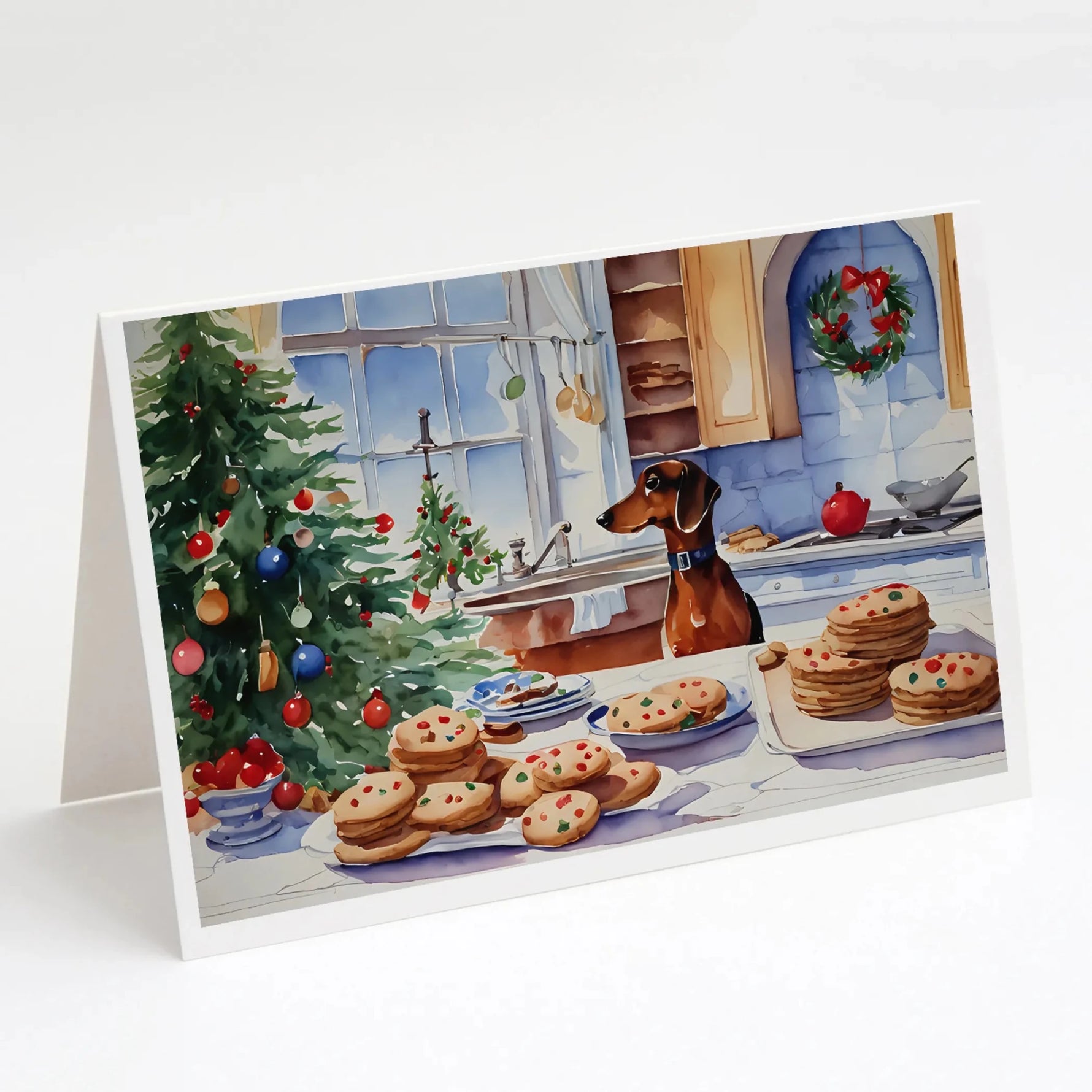 Christmas Cookies Greeting Cards - Size: 5X7 | Pack Of: 8 | Collection name: Christmas cookies-AMAZON FACTORY