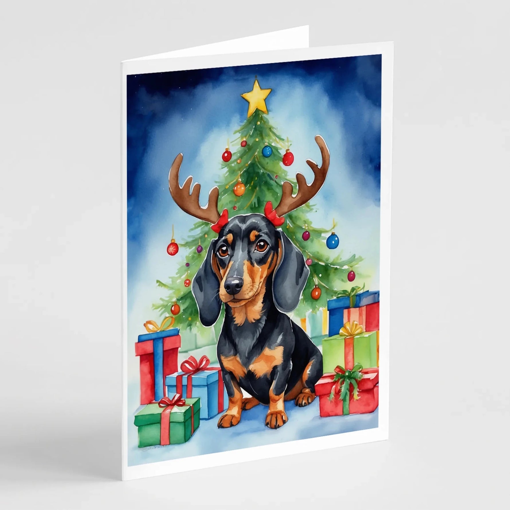 Christmas Reindeer Greeting Cards - Size: 5X7 | Pack Of: 8 | Collection name: Christmas reindeer-AMAZON FACTORY