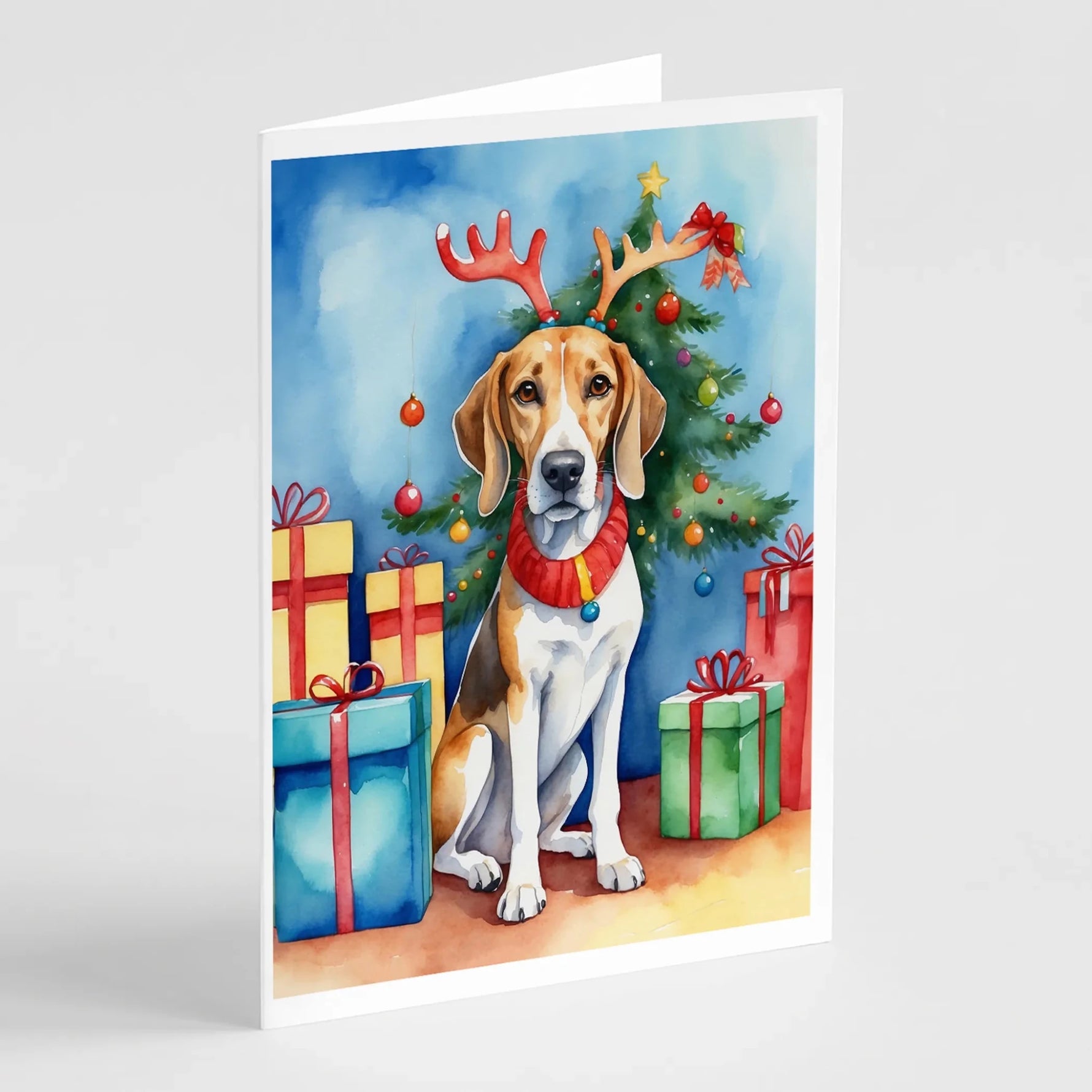 Christmas Reindeer Greeting Cards - Size: 5X7 | Pack Of: 8 | Collection name: Christmas reindeer-AMAZON FACTORY