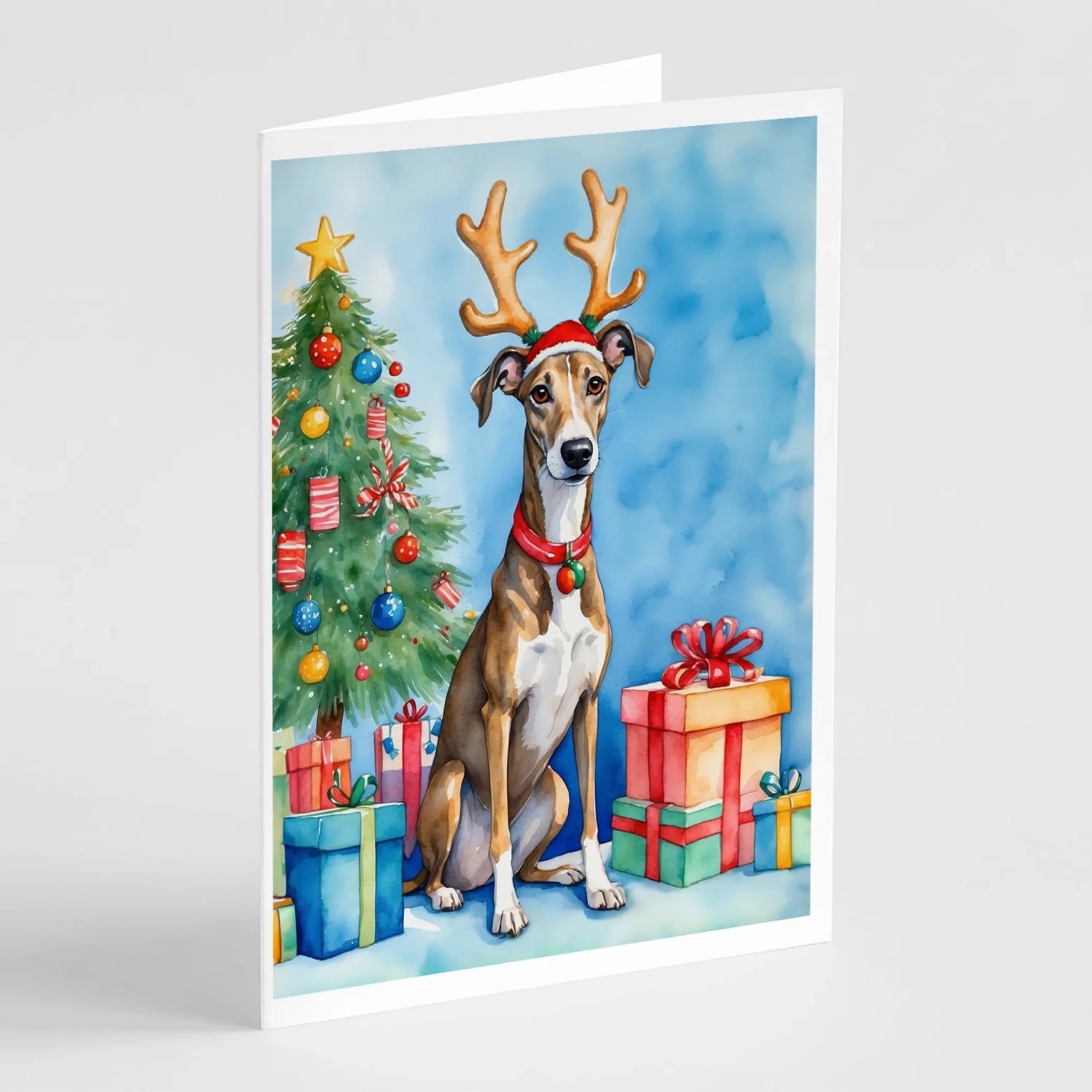 Christmas Reindeer Greeting Cards - Size: 5X7 | Pack Of: 8 | Collection name: Christmas reindeer-AMAZON FACTORY
