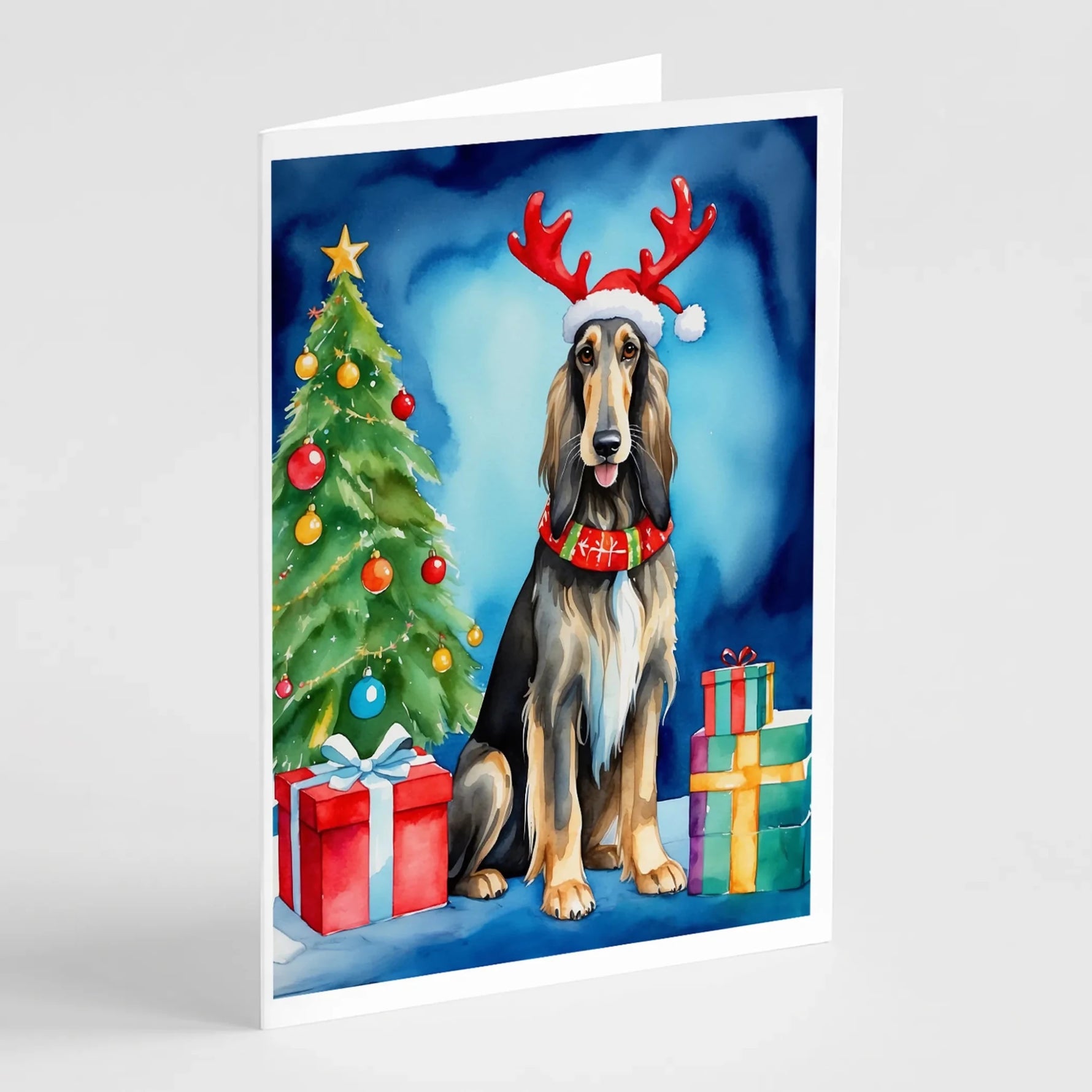Christmas Reindeer Greeting Cards - Size: 5X7 | Pack Of: 8 | Collection name: Christmas reindeer-AMAZON FACTORY