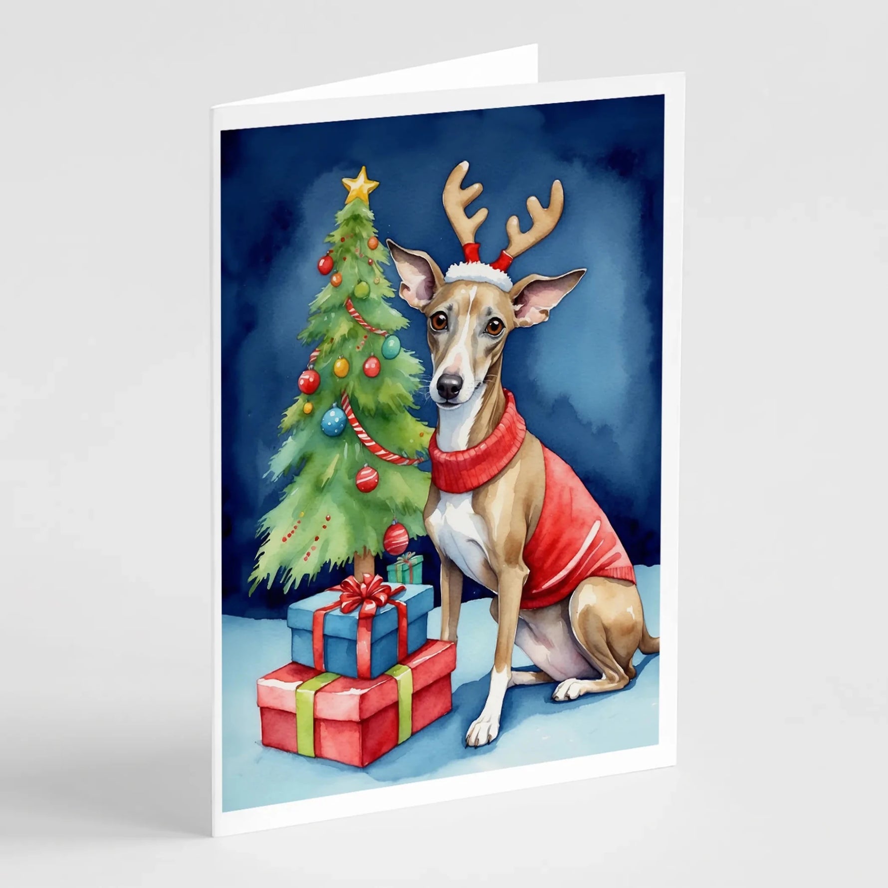 Christmas Reindeer Greeting Cards - Size: 5X7 | Pack Of: 8 | Collection name: Christmas reindeer-AMAZON FACTORY