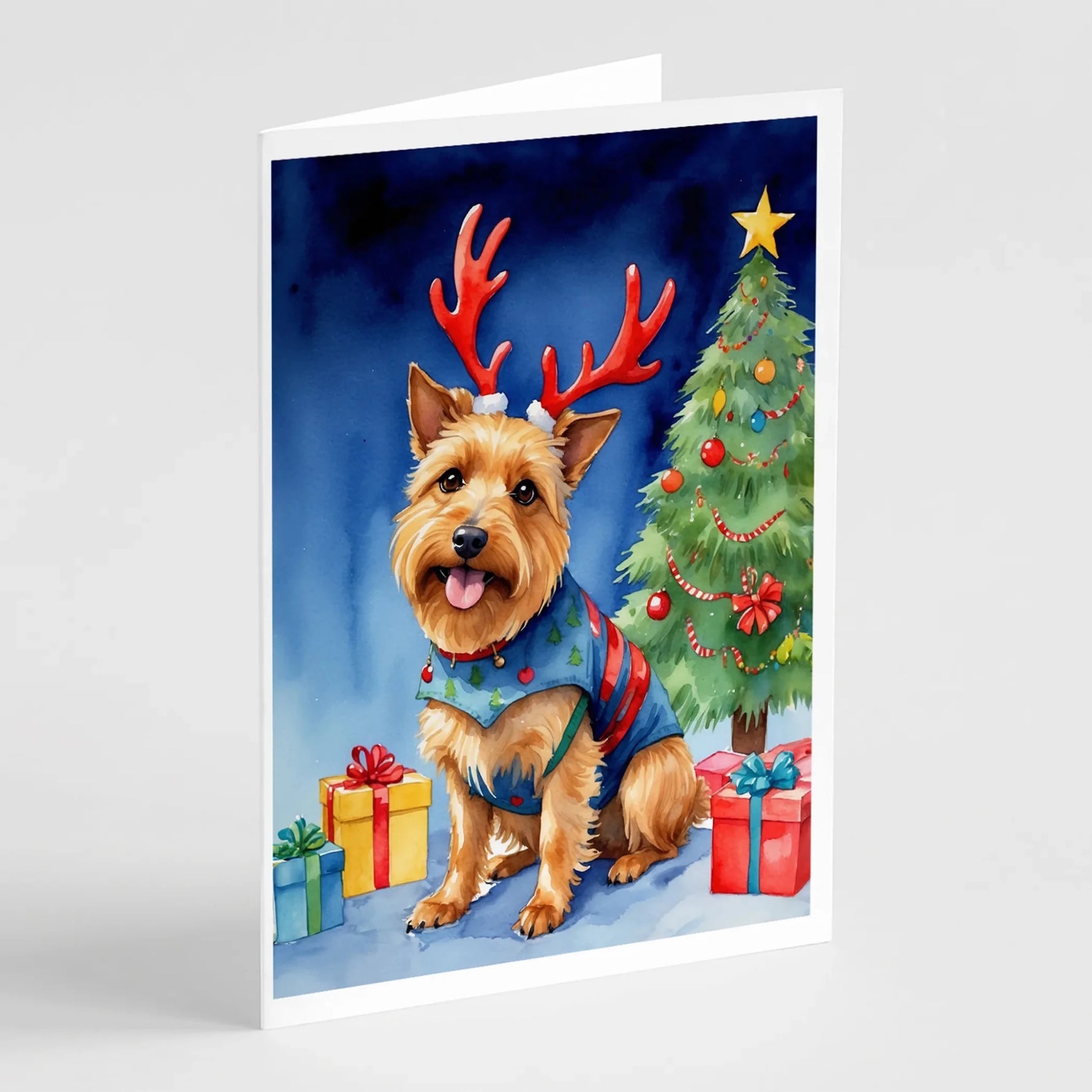 Christmas Reindeer Greeting Cards - Size: 5X7 | Pack Of: 8 | Collection name: Christmas reindeer-AMAZON FACTORY