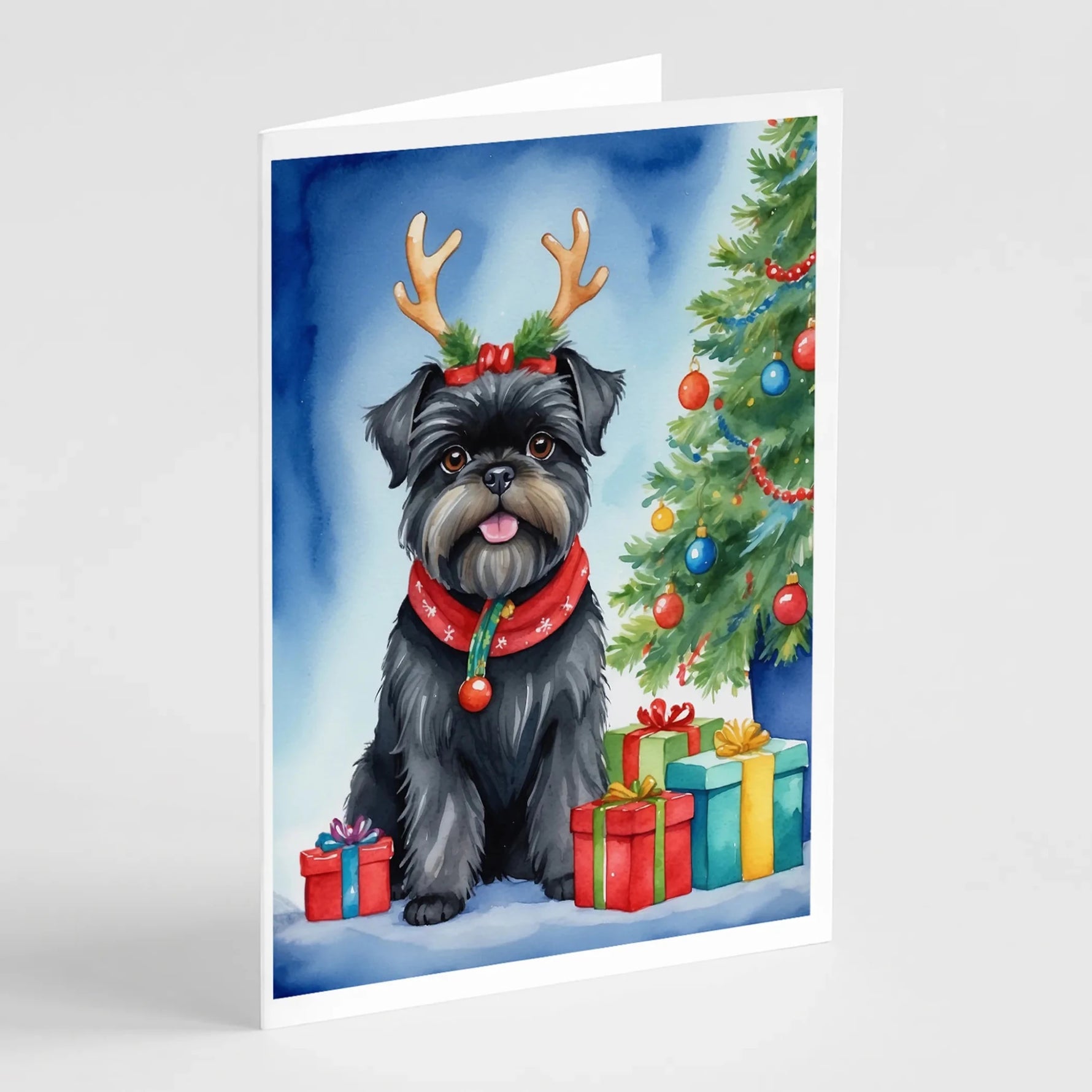 Christmas Reindeer Greeting Cards - Size: 5X7 | Pack Of: 8 | Collection name: Christmas reindeer-AMAZON FACTORY