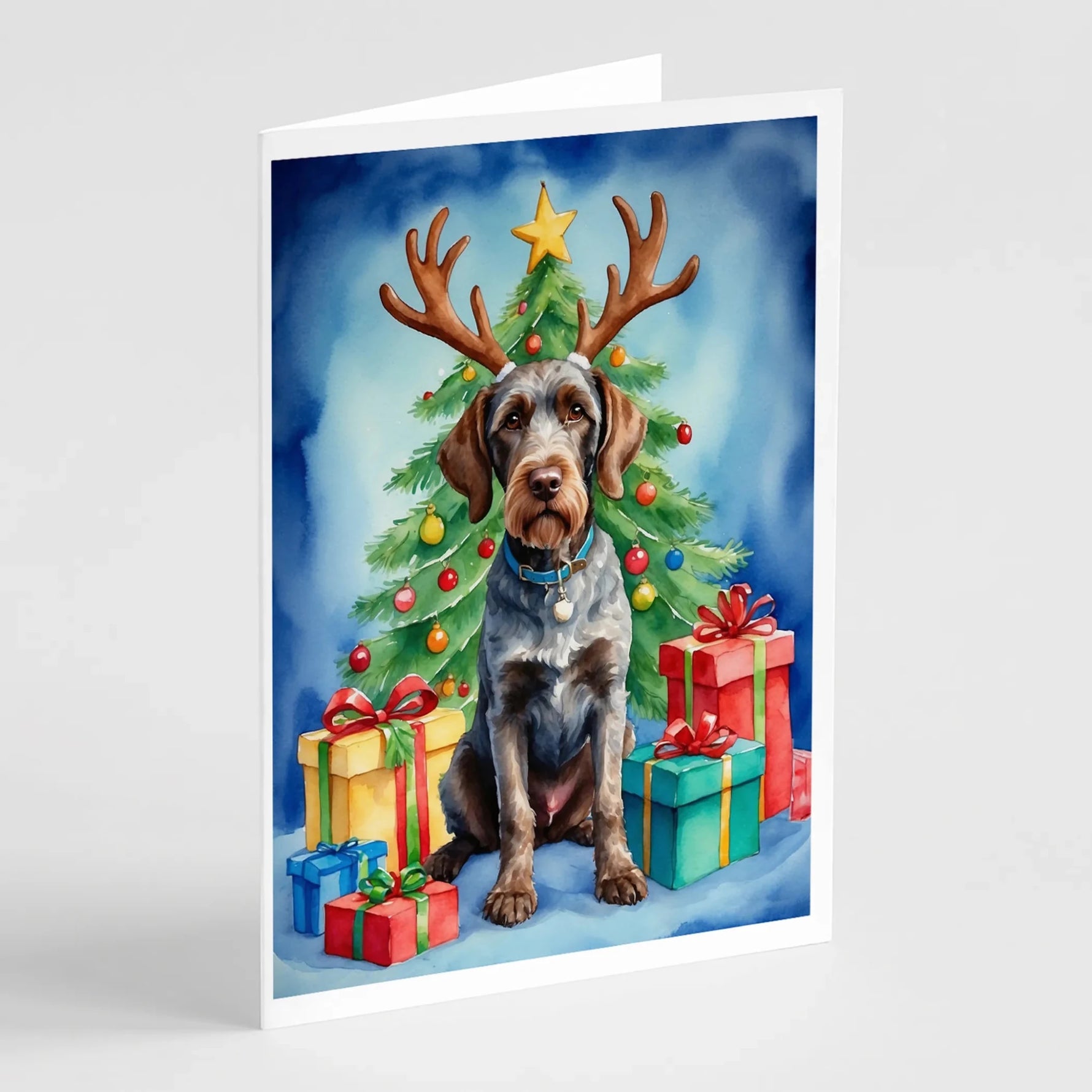 Christmas Reindeer Greeting Cards - Size: 5X7 | Pack Of: 8 | Collection name: Christmas reindeer-AMAZON FACTORY