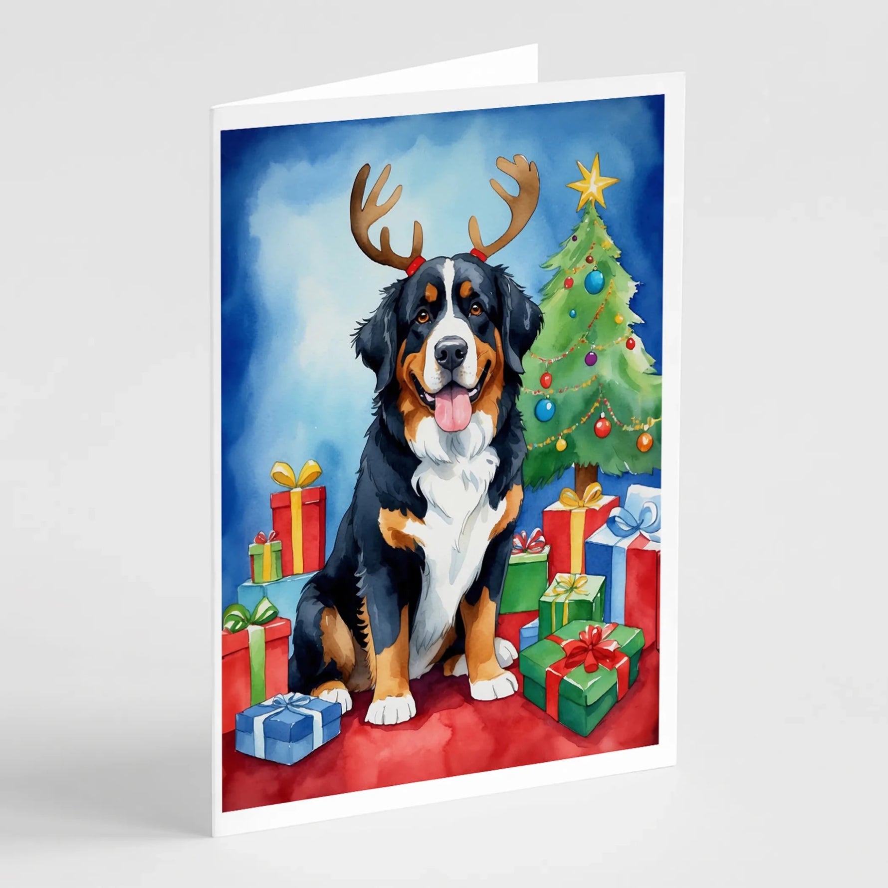 Christmas Reindeer Greeting Cards - Size: 5X7 | Pack Of: 8 | Collection name: Christmas reindeer-AMAZON FACTORY
