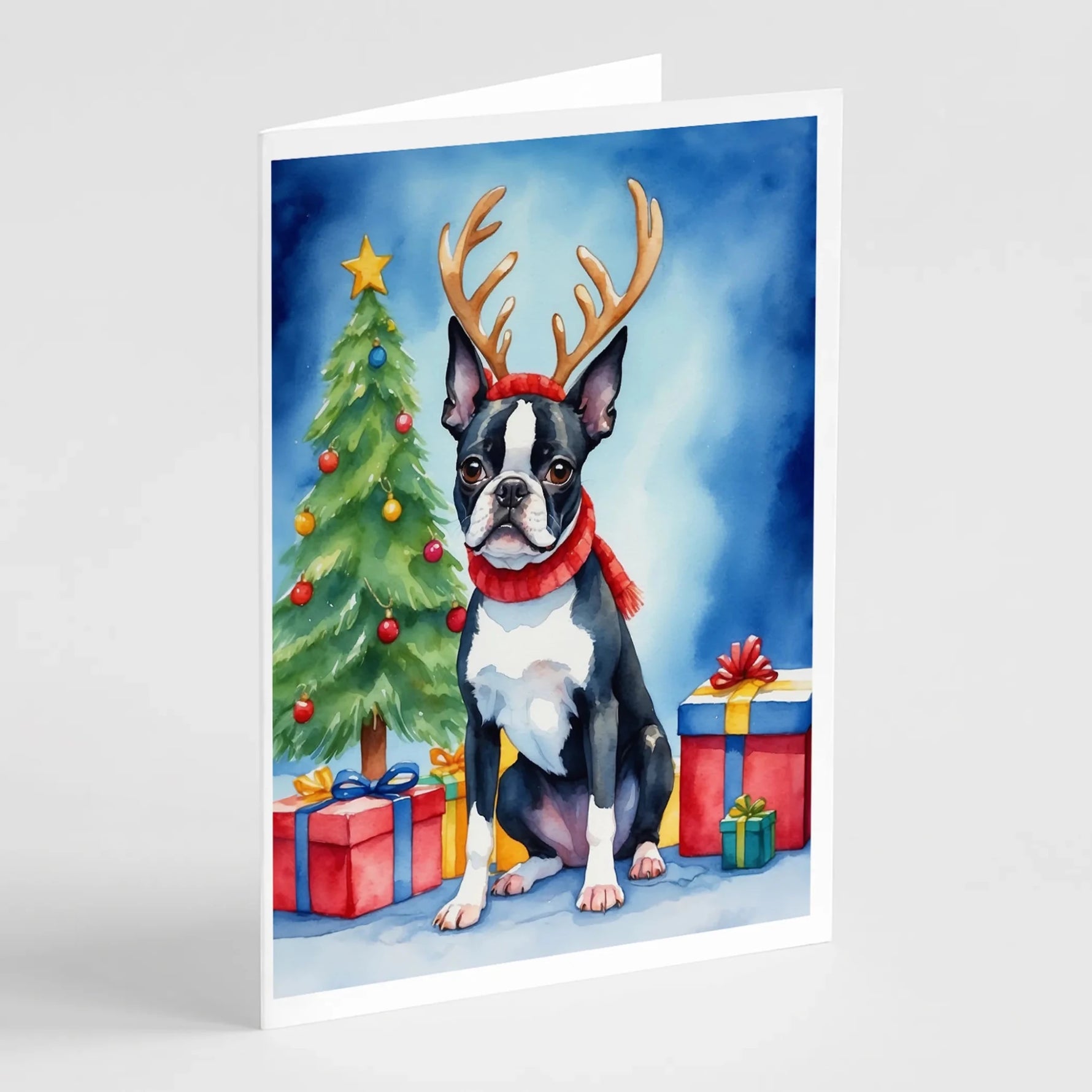 Christmas Reindeer Greeting Cards - Size: 5X7 | Pack Of: 8 | Collection name: Christmas reindeer-AMAZON FACTORY