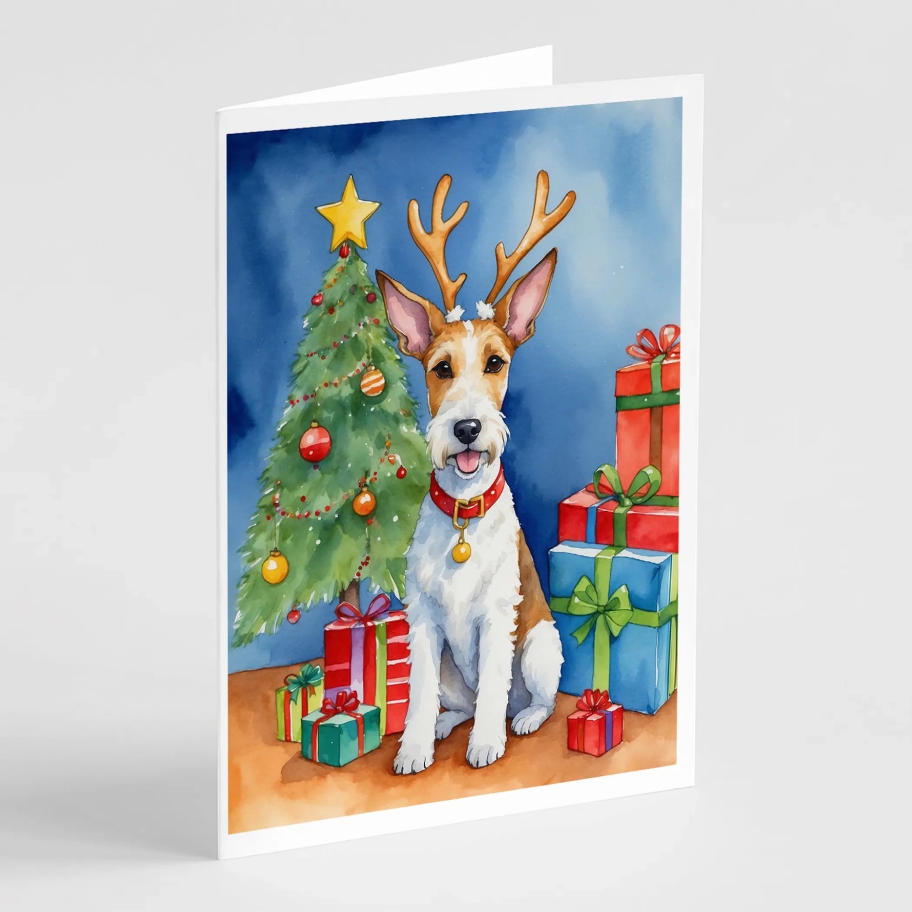 Christmas Reindeer Greeting Cards - Size: 5X7 | Pack Of: 8 | Collection name: Christmas reindeer-AMAZON FACTORY