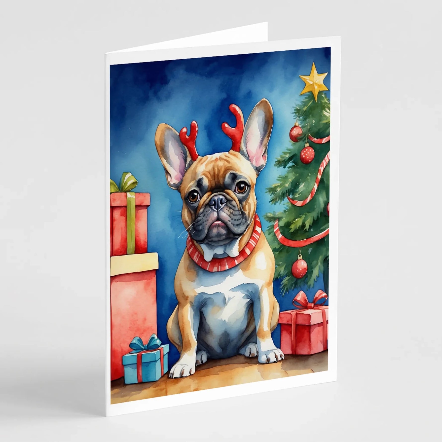 Christmas Reindeer Greeting Cards - Size: 5X7 | Pack Of: 8 | Collection name: Christmas reindeer-AMAZON FACTORY