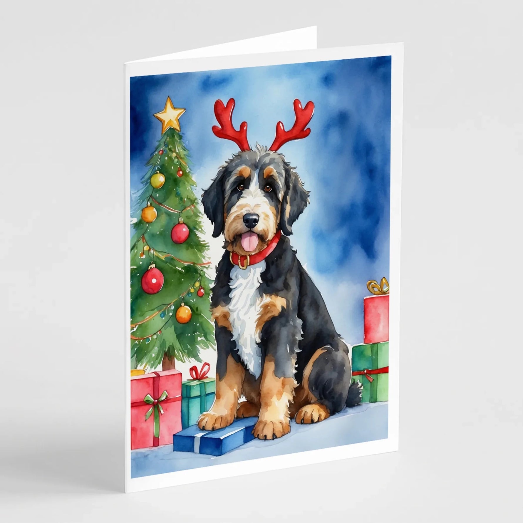 Christmas Reindeer Greeting Cards - Size: 5X7 | Pack Of: 8 | Collection name: Christmas reindeer-AMAZON FACTORY