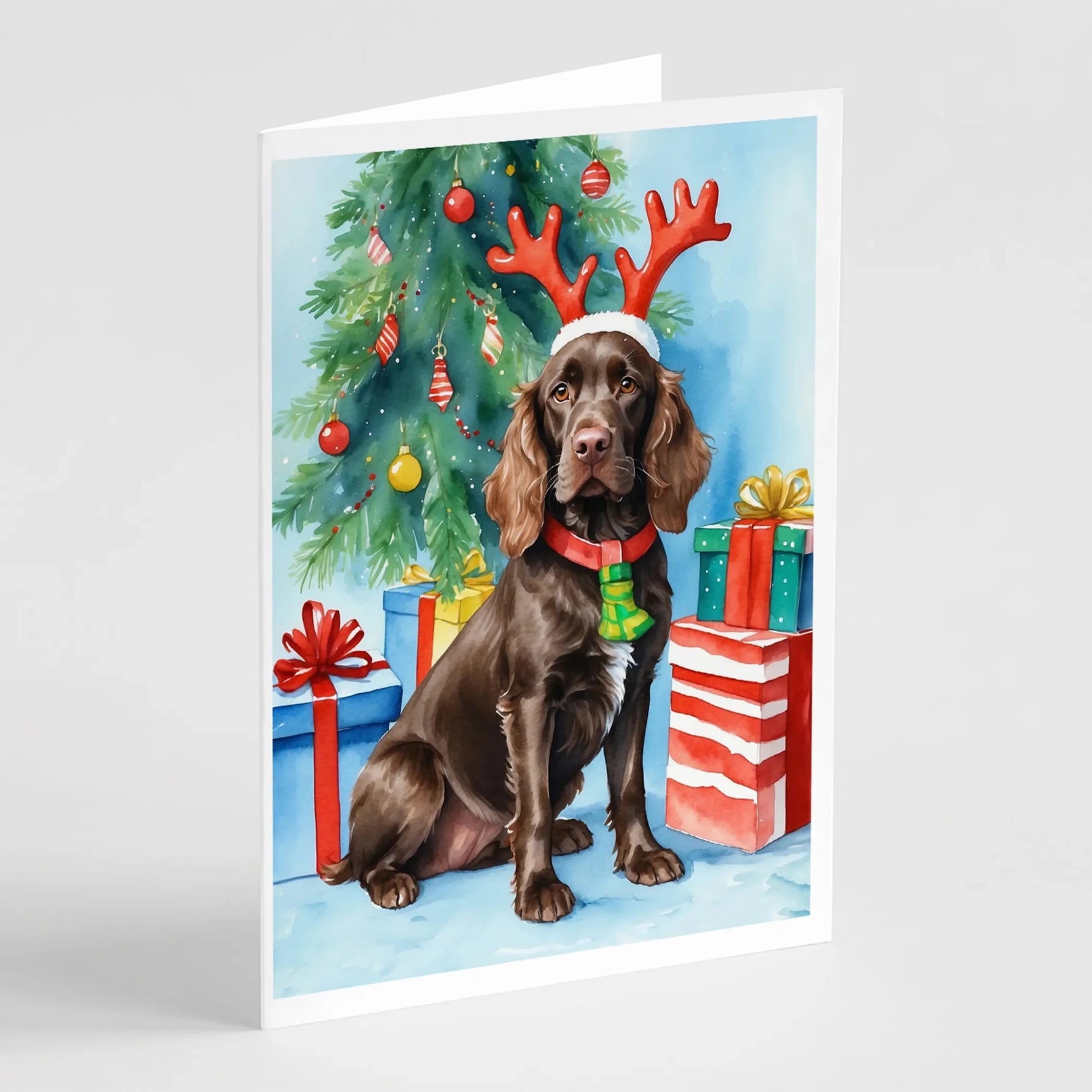 Christmas Reindeer Greeting Cards - Size: 5X7 | Pack Of: 8 | Collection name: Christmas reindeer-AMAZON FACTORY