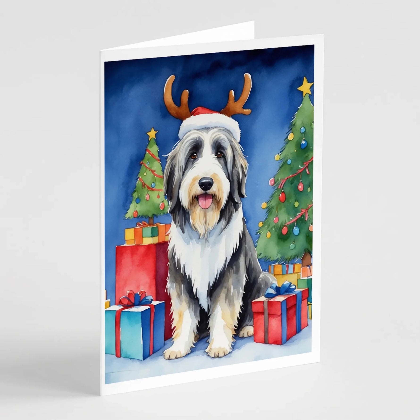 Christmas Reindeer Greeting Cards - Size: 5X7 | Pack Of: 8 | Collection name: Christmas reindeer-AMAZON FACTORY