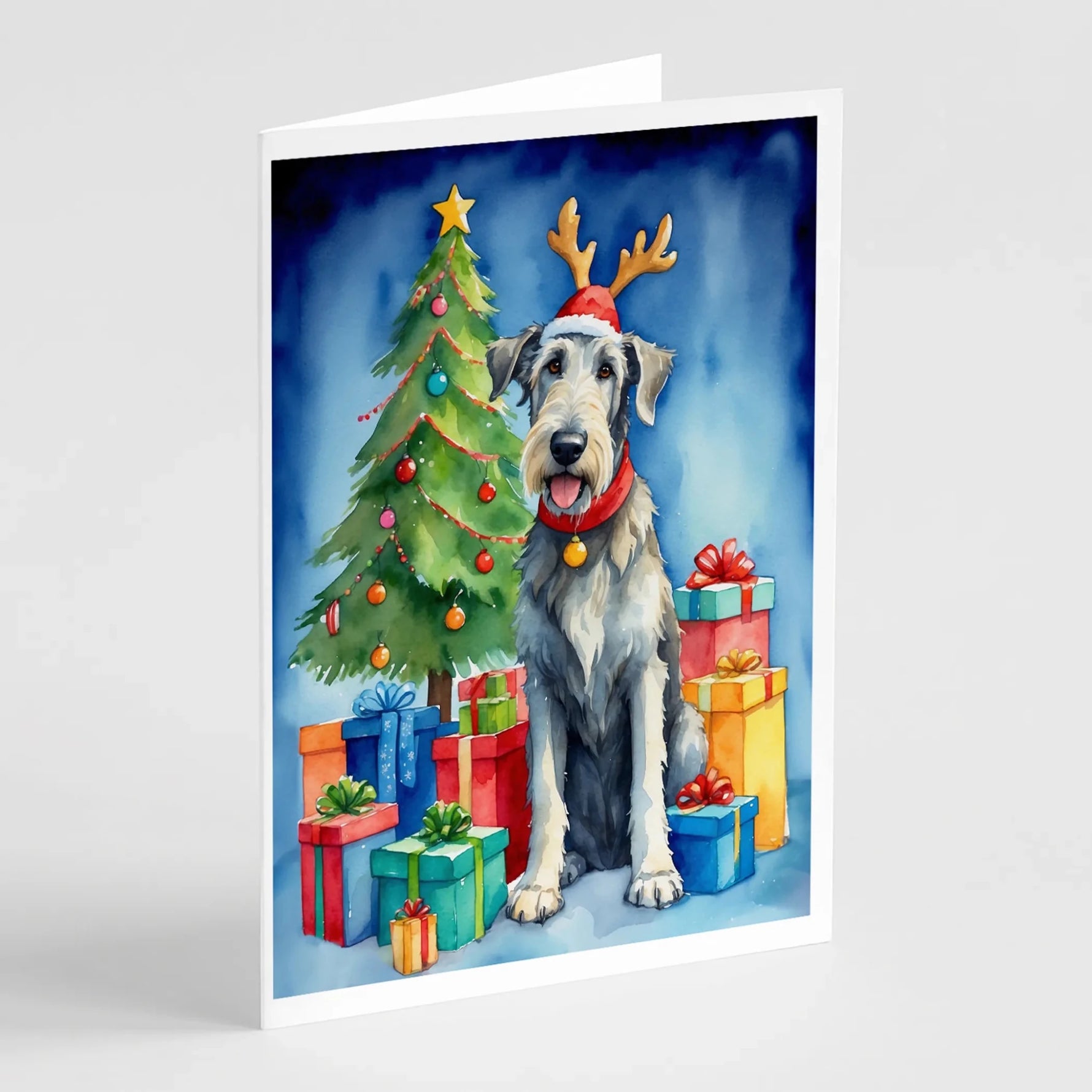 Christmas Reindeer Greeting Cards - Size: 5X7 | Pack Of: 8 | Collection name: Christmas reindeer-AMAZON FACTORY