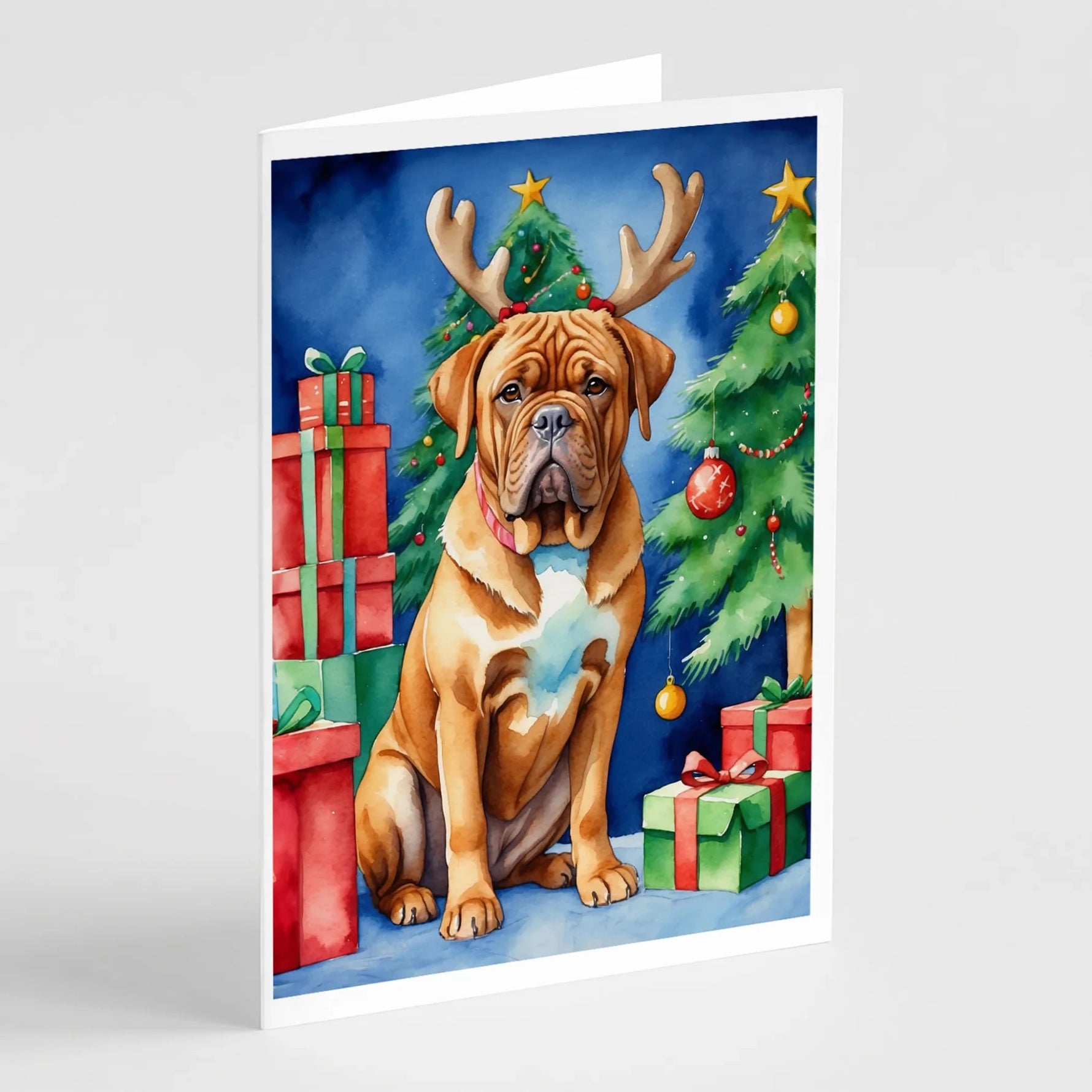 Christmas Reindeer Greeting Cards - Size: 5X7 | Pack Of: 8 | Collection name: Christmas reindeer-AMAZON FACTORY