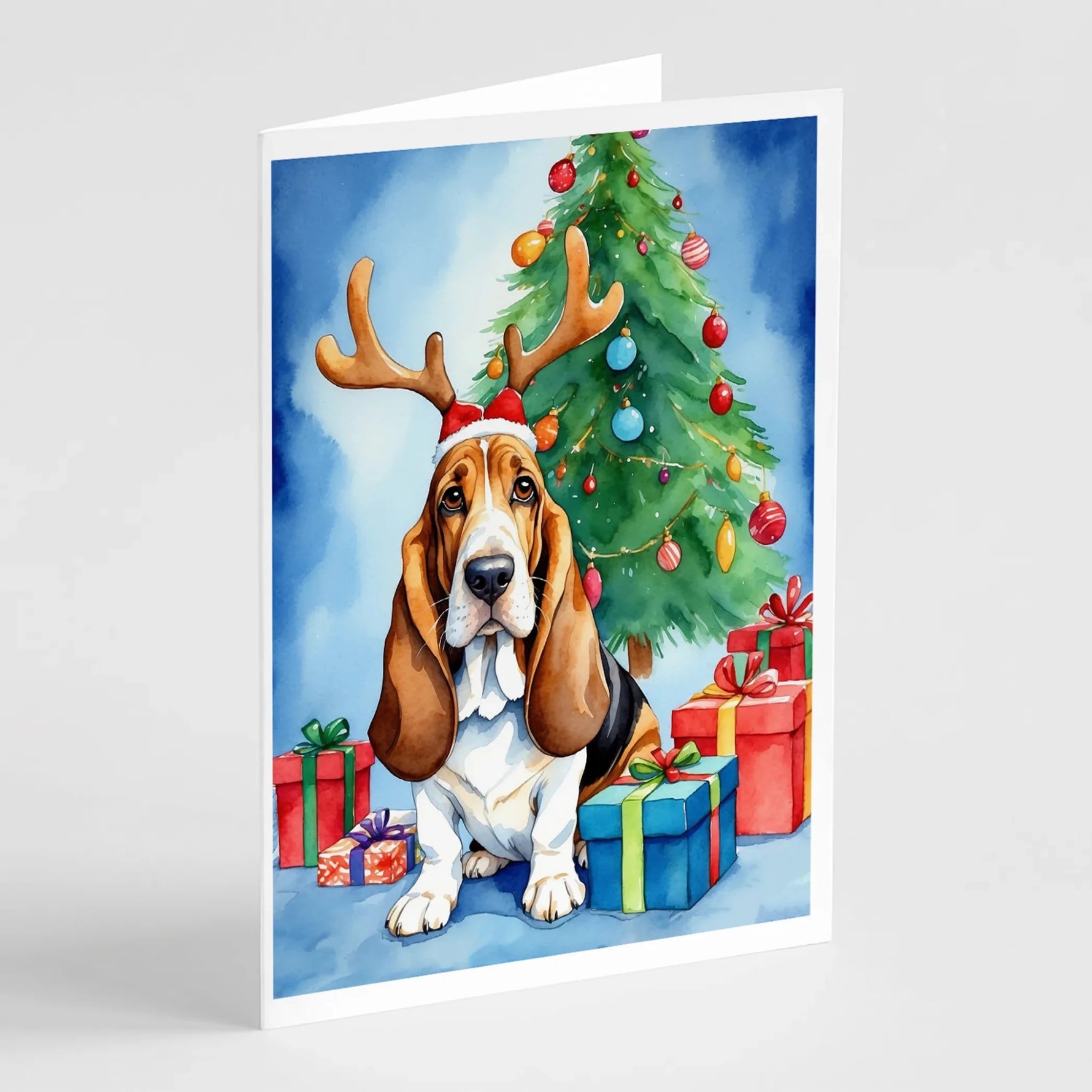 Christmas Reindeer Greeting Cards - Size: 5X7 | Pack Of: 8 | Collection name: Christmas reindeer-AMAZON FACTORY