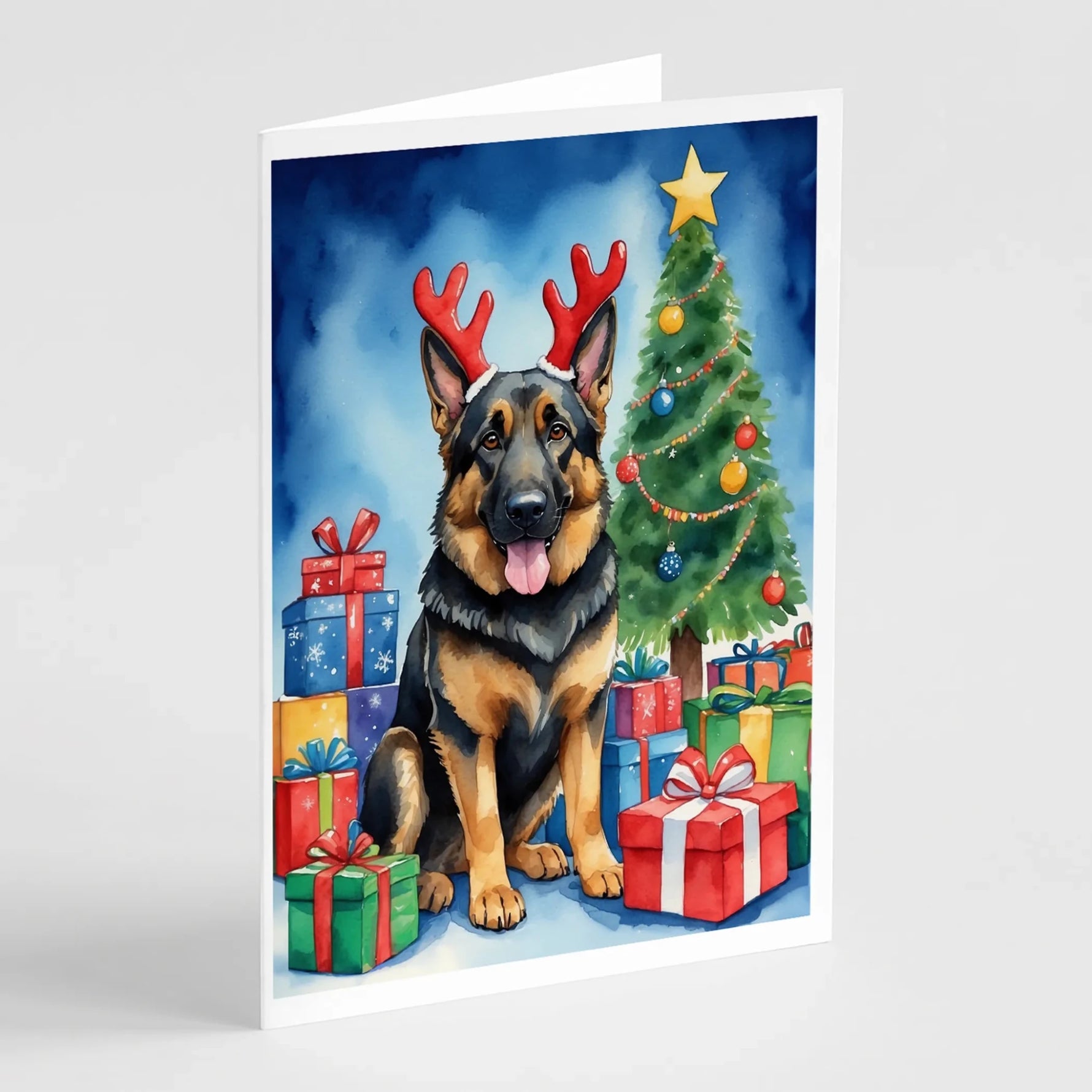 Christmas Reindeer Greeting Cards - Size: 5X7 | Pack Of: 8 | Collection name: Christmas reindeer-AMAZON FACTORY