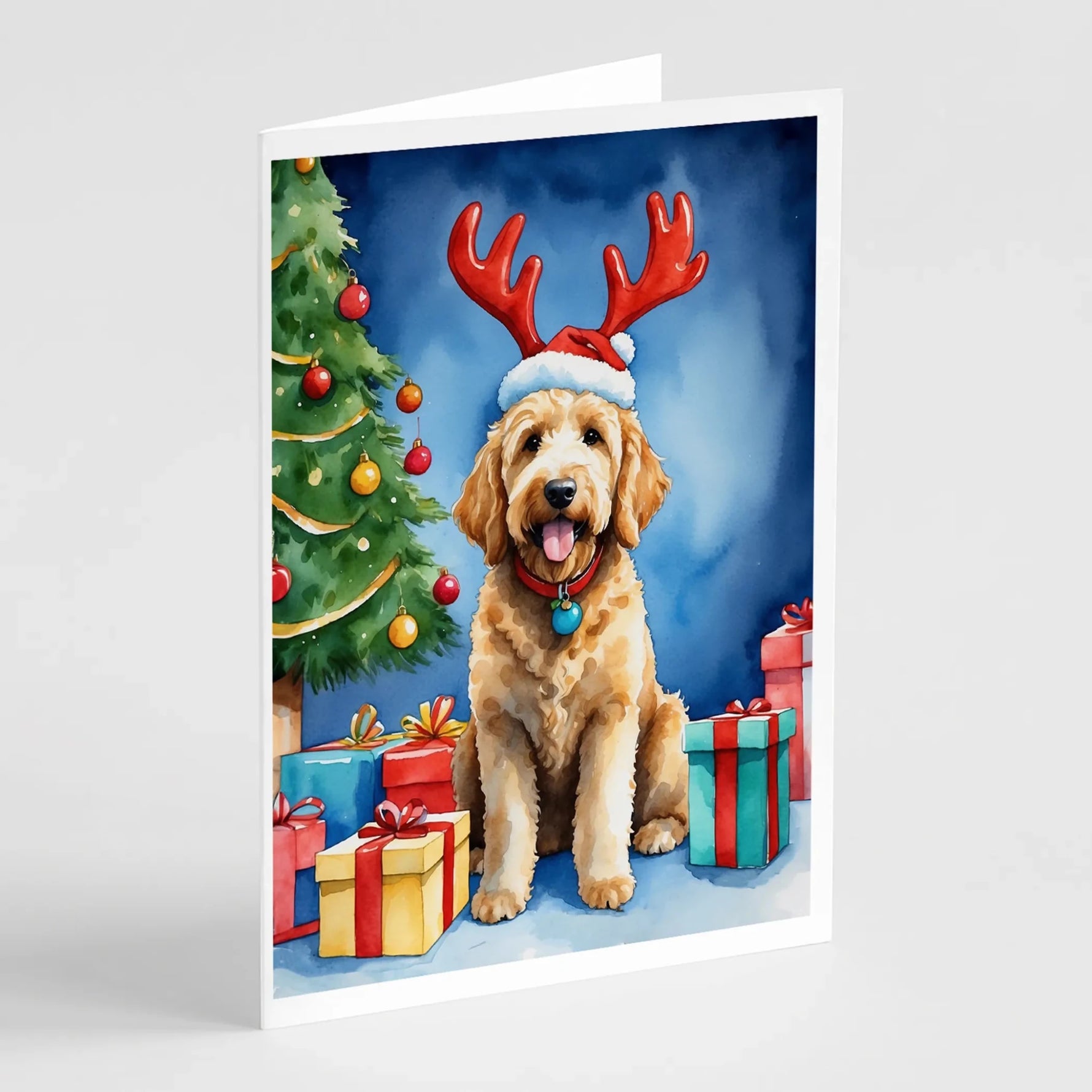 Christmas Reindeer Greeting Cards - Size: 5X7 | Pack Of: 8 | Collection name: Christmas reindeer-AMAZON FACTORY