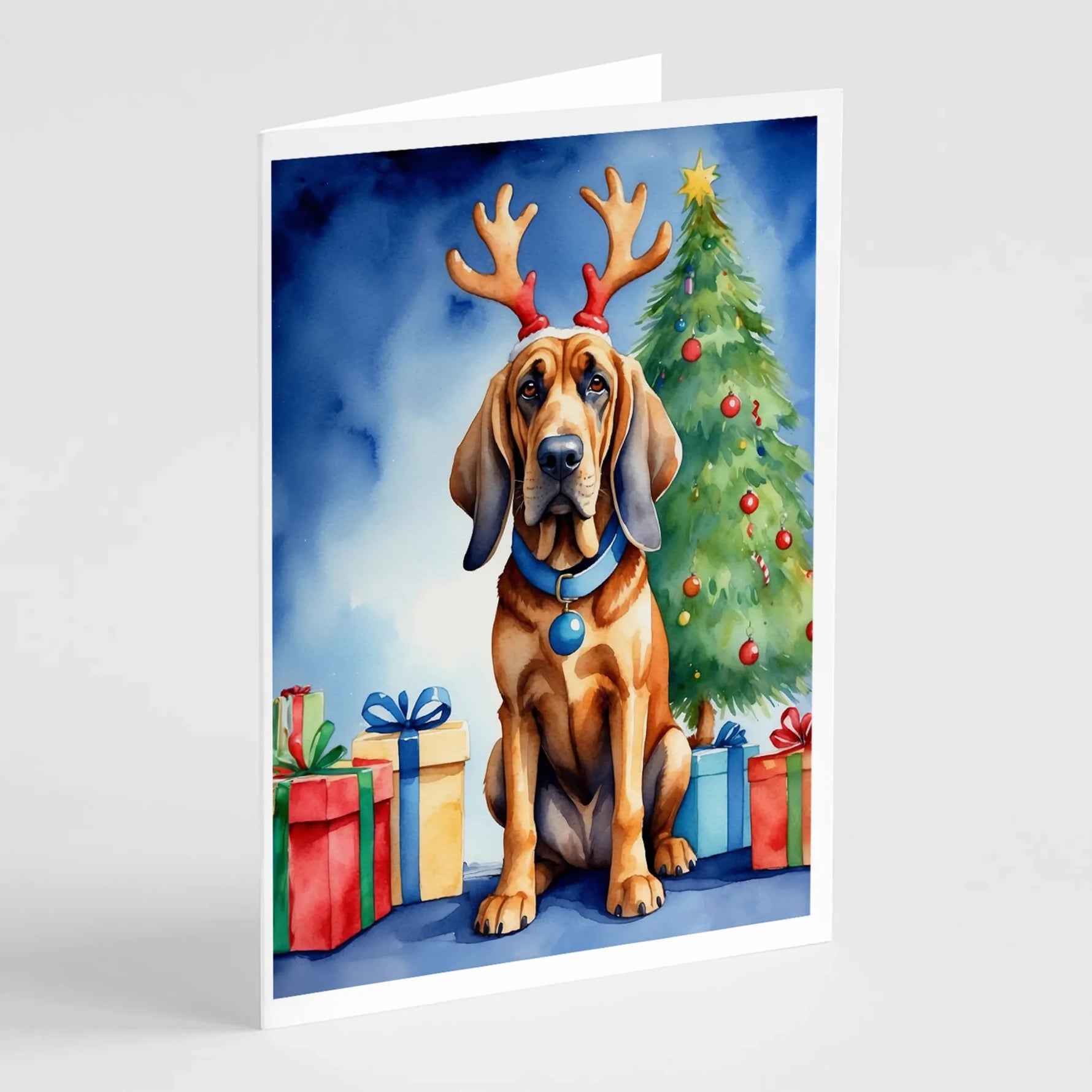 Christmas Reindeer Greeting Cards - Size: 5X7 | Pack Of: 8 | Collection name: Christmas reindeer-AMAZON FACTORY