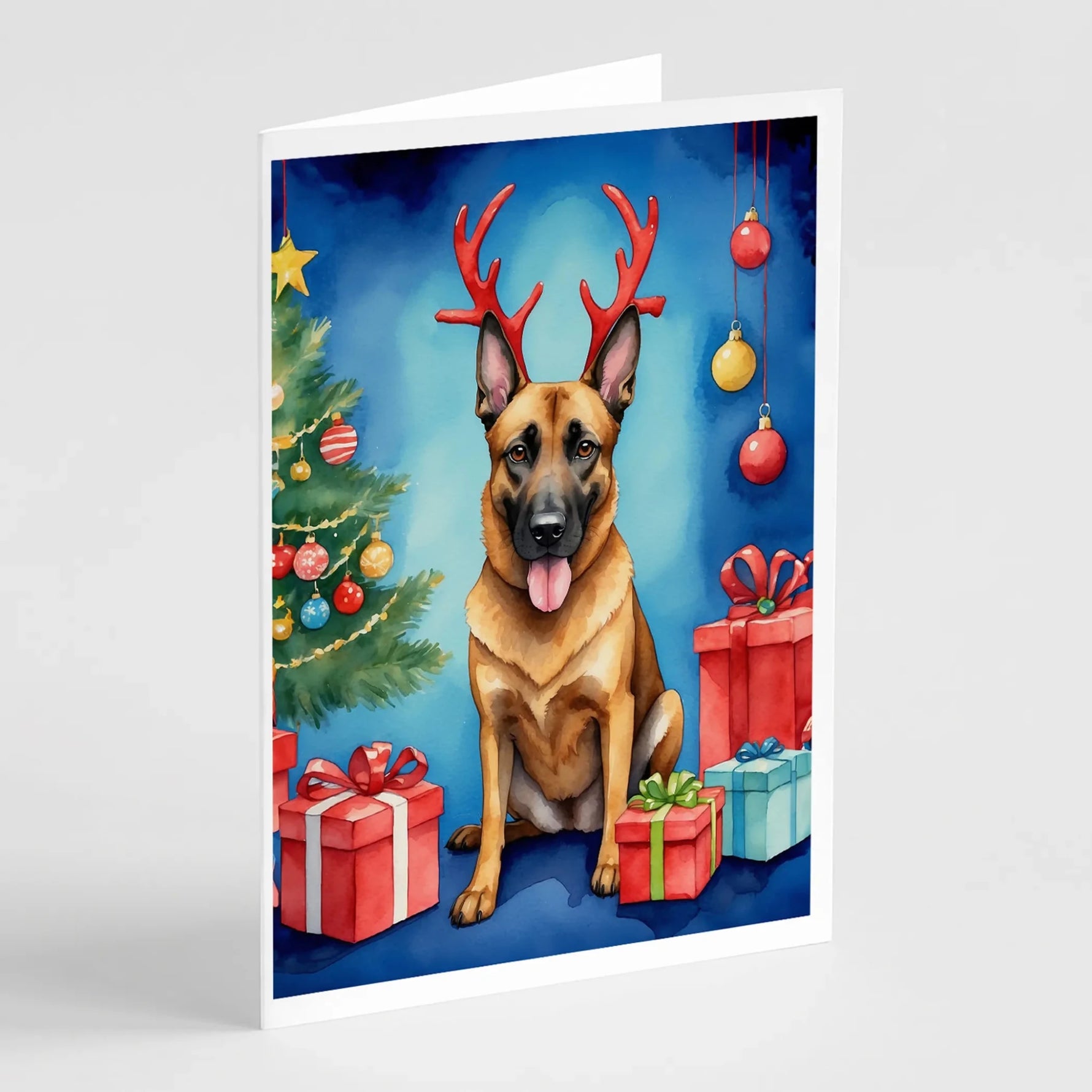 Christmas Reindeer Greeting Cards - Size: 5X7 | Pack Of: 8 | Collection name: Christmas reindeer-AMAZON FACTORY