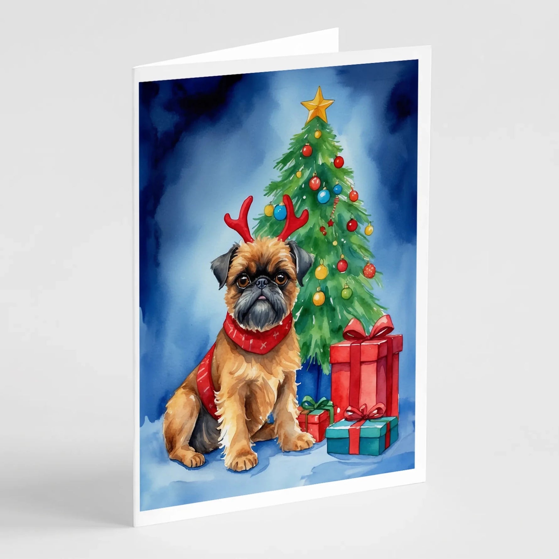 Christmas Reindeer Greeting Cards - Size: 5X7 | Pack Of: 8 | Collection name: Christmas reindeer-AMAZON FACTORY