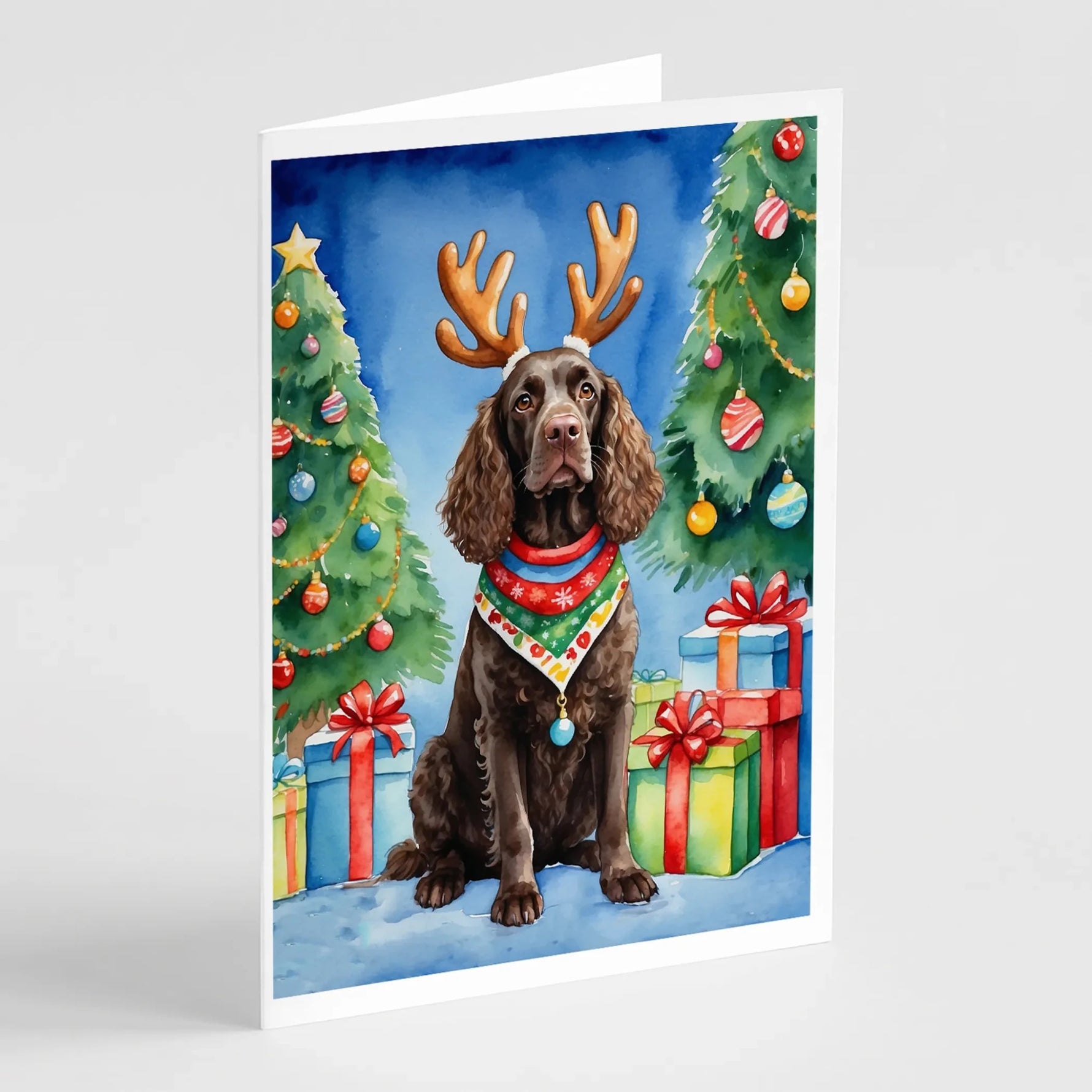 Christmas Reindeer Greeting Cards - Size: 5X7 | Pack Of: 8 | Collection name: Christmas reindeer-AMAZON FACTORY