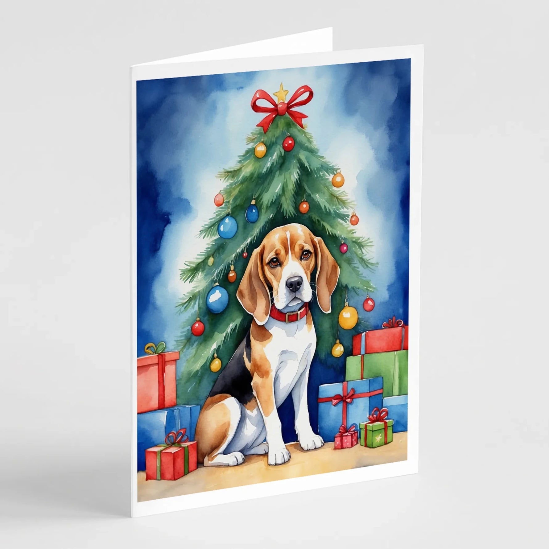 Christmas Reindeer Greeting Cards - Size: 5X7 | Pack Of: 8 | Collection name: Christmas reindeer-AMAZON FACTORY